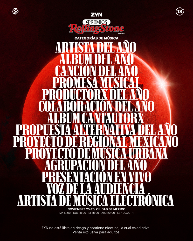 Presentamos las categorías de premiación de ZYN Premios ROLLING STONE en Español 2026